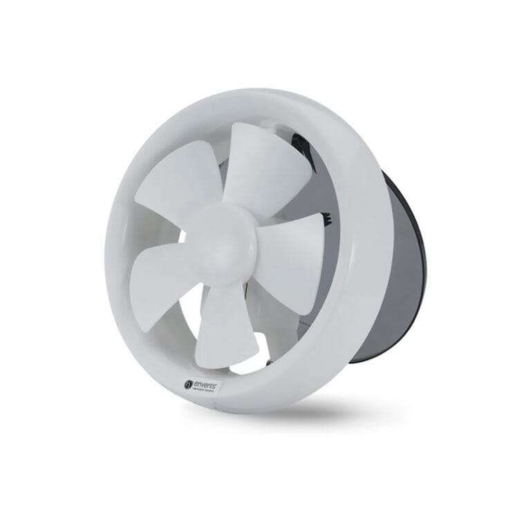 Window mount round type exhaust fan for kitchen and bathroom, space-saving ventilation.